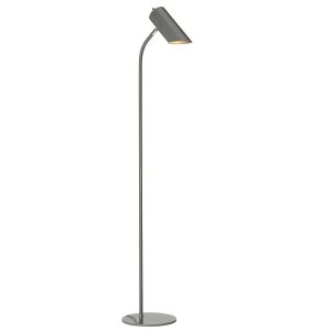 Image of 1 Light Floor Lamp - Dark Grey Polished Nickel, E27