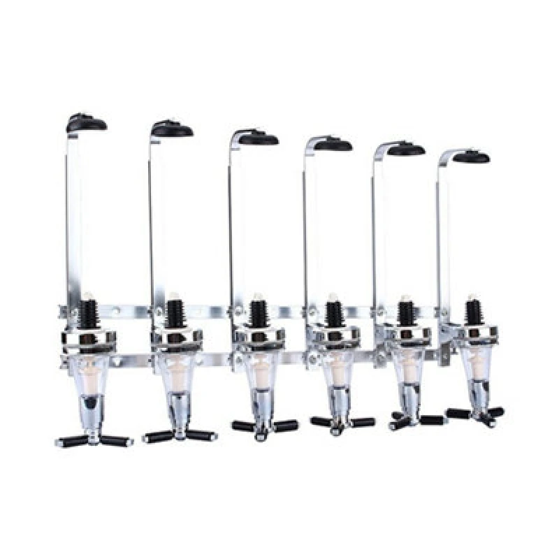 Image of Oypla 6 Bottle Wall Mounted Spirit Drink Dispenser Bar Shot Optics Measurer