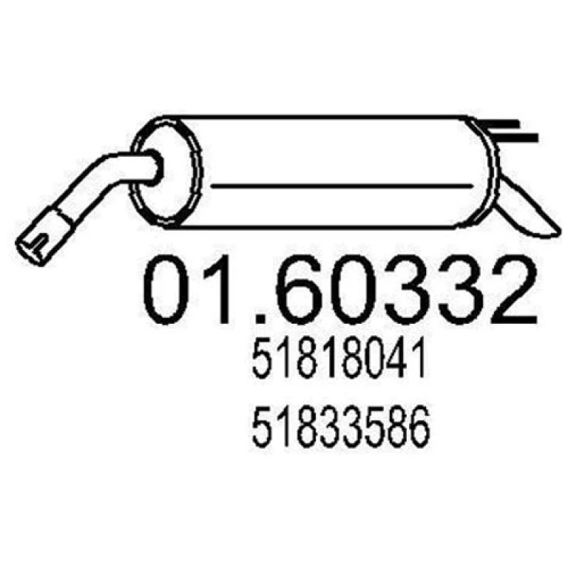Image of MTS 01.60332 Rear silencer End Silencer (3437)