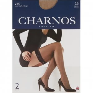 image of Charnos 24/7 15D 2PP Hold Ups - Ecru