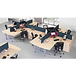 Image of Dams International Desk Screen ES1000S-C Black 1,000 x 400 mm