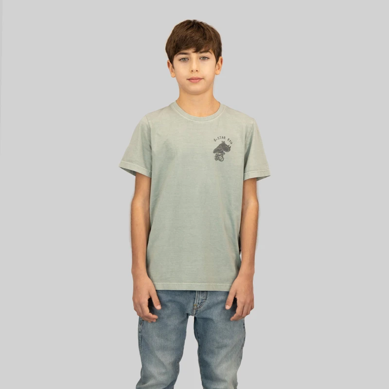 Image of G Star Kids Rhino Logo Regular Fit T-Shirt Mercury male 10Y