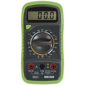 Image of Genuine SEALEY MM20HV Digital Multimeter 8 Function with Thermocouple Hi-Vis