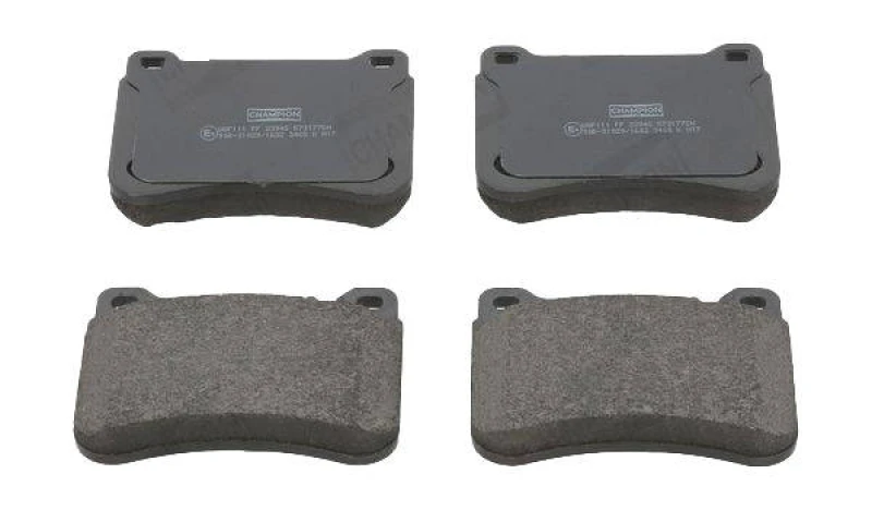 Image of CHAMPION 573177CH Brake pad set not prepared for wear warning indicator Brake Pad Set,disc brake (402)
