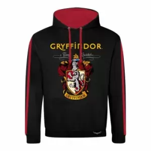 Image of Harry Potter Unisex Adult Property of Gryffindor Contrast Hoodie (XXL) (Black/Red)