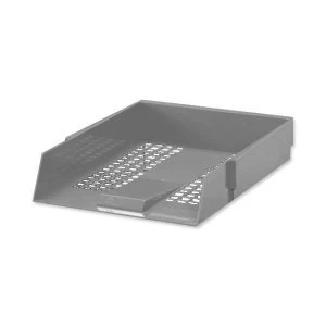 image of 5 Star Office Foolscap Letter Tray High impact Polystyrene Grey