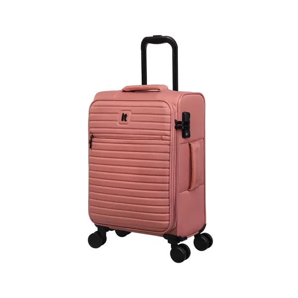 Image of IT Luggage Lineation W3BYZ Soft Shell Blush Cabin Suitcase