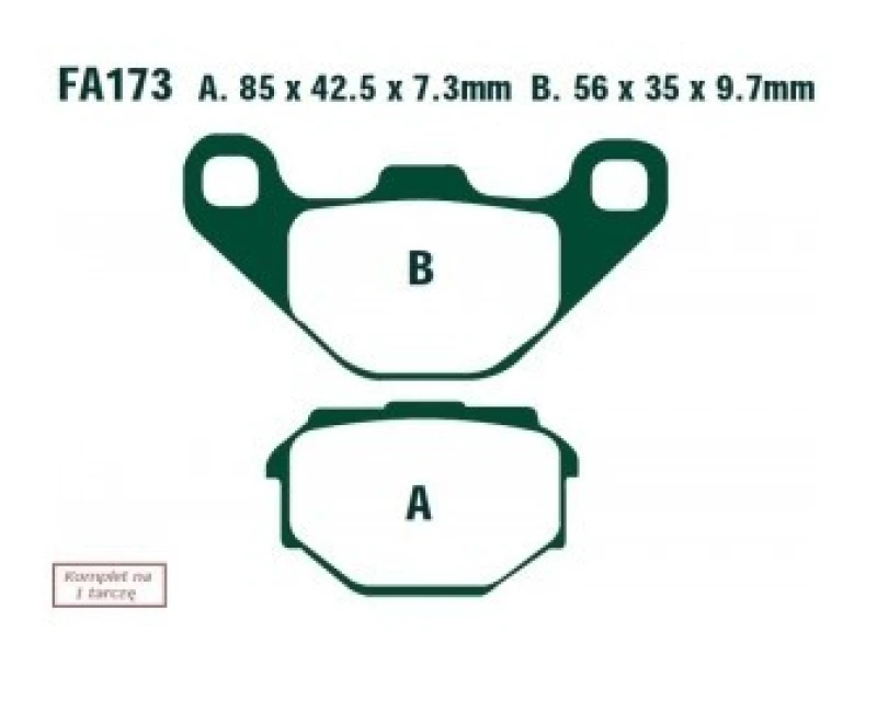 Image of EBC Brakes Brake pad set EBC Brakes FA173