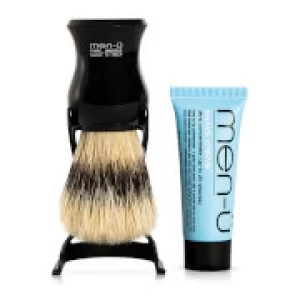 image of men-u Barbiere Shave Brush and Stand - Black