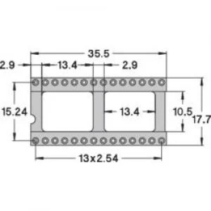 Image of IC socket Contact spacing 15.24mm Number of pins 28 Preci Dip