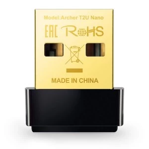 Image of TP-LINK (ARCHER T2U Nano) AC600 (433 150) Wireless Dual Band USB Adapter, Advanced Security