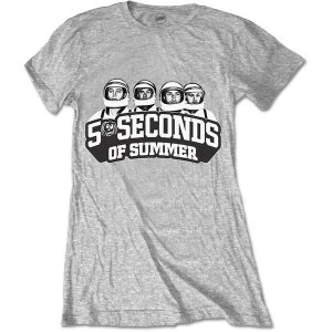 Image of 5 Seconds of Summer - Spaced Out Crew Womens Large T-Shirt - Grey