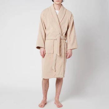 image of Christy Supreme Velour Cotton Dressing Gown - Stone - S