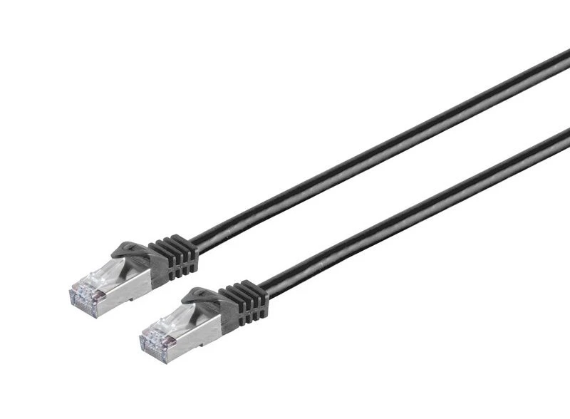 Image of Microconnect SFTP70025S networking cable Black 0.25 m Cat7 S/FTP (S-ST