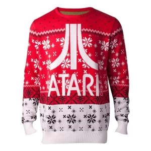 image of Atari - Logo Christmas Mens Large Sweater - Multi-Colour