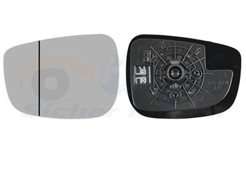 Image of VAN WEZEL Wing mirror glass VAN WEZEL 2791837