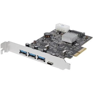 Image of Startech 4 Port USB3.1 PCIe Card 3x USBA 1x USBC