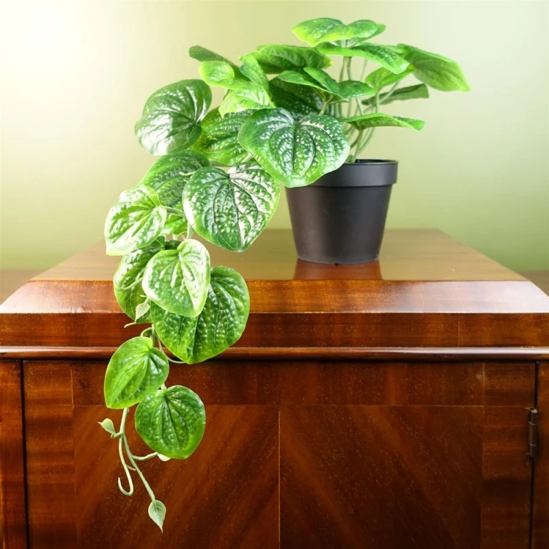 Image of Leaf 35cm Artificial Trailing Natural Look Potted Pothos Plant Realistic Green