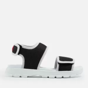 Image of Hunter Big Kids Mesh Outdoor Sandals - Black/White - UK 12 Kids