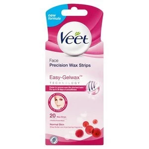 image of Veet Face Wax Strips with Easy Grip x20