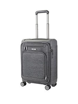 image of Rock Luggage Parker BX87601 8 Wheel Cabin Grey Suitcase