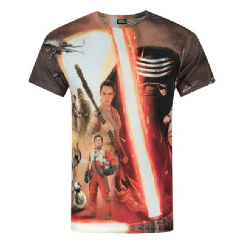 Image of (XX-Large) Star Wars Short Sleeved T-Shirt (Mens White)