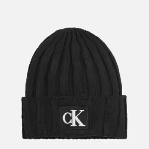 Image of Calvin Klein Kids Monogram Ribbed Knit Beanie - Large-Extra Large Years