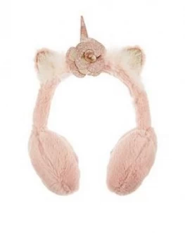 image of Monsoon Girls Ombre Glitter Unicorn Earmuffs - Pink