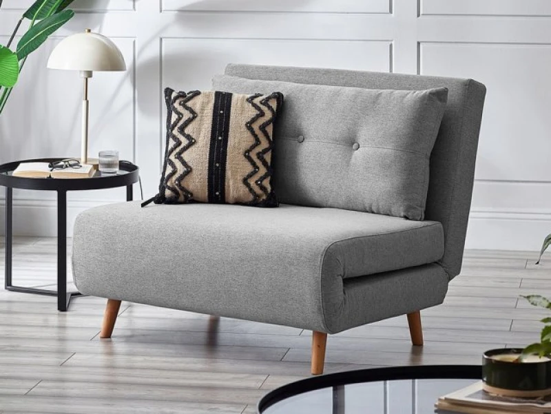Image of Julian Bowen Rowan Light Grey Fabric Sofa Bed