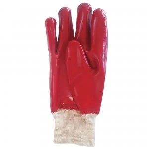 image of Wickes Red PVC Gloves - One Size