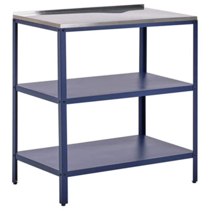 Image of Beliani Outdoor Kitchen Island Vilama Blue 605894