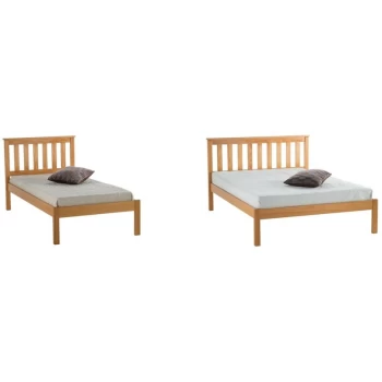 Image of Birlea - Denver Natural Solid Pine Wood Low Foot End Bed Frame 3ft Single 90 cm