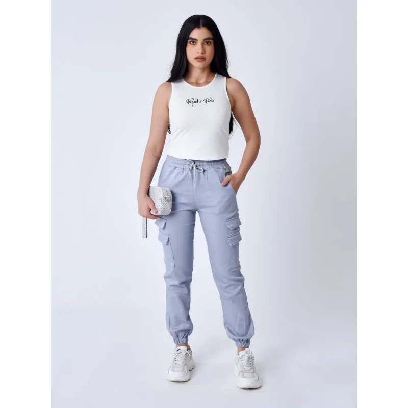 Image of Project X Paris Womens multi-pocket cargo Trousers Project X Paris Bleu Female XS