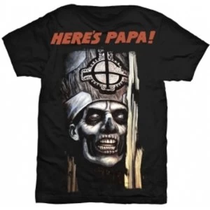 Image of Ghost Here's Papa Mens Black T Shirt: Large
