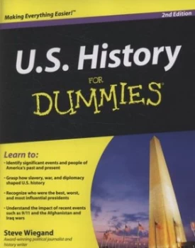 Image of U.S. History for Dummies by Steve Wiegand Paperback