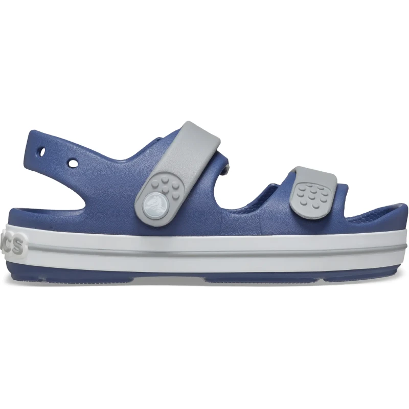 Image of Crocs Girls Crocband Lightweight Play Sporty Sandals UK Size 1 (EU 32-33) Bijou Blue/Light Grey CRC501-BIJGY-1