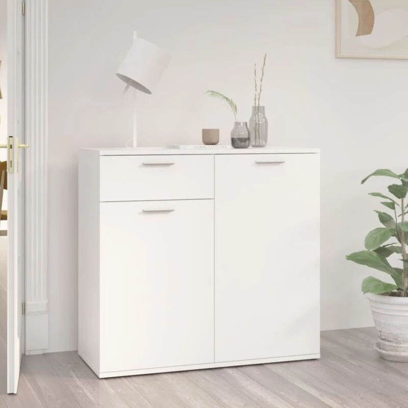 Image of VIDAXL Sideboard White 80x36x75cm Engineered Wood vidaXL 8720286327715