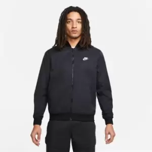 image of Nike Nsw Woven Utility Bomber Jacket, Black/White, Male, Jackets & Outerwear, DM6821-010