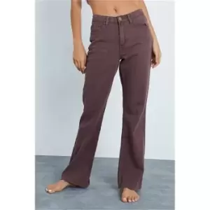 I Saw It First Chocolate Wide Leg Raw Hem Jeans - Brown