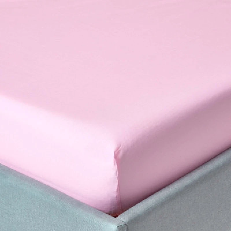 Image of Homescapes Pink Egyptian Cotton Deep Fitted Sheet 200 Tc, King