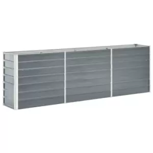 image of Vidaxl Garden Raised Bed Galvanised Steel 240X40X77cm - Grey