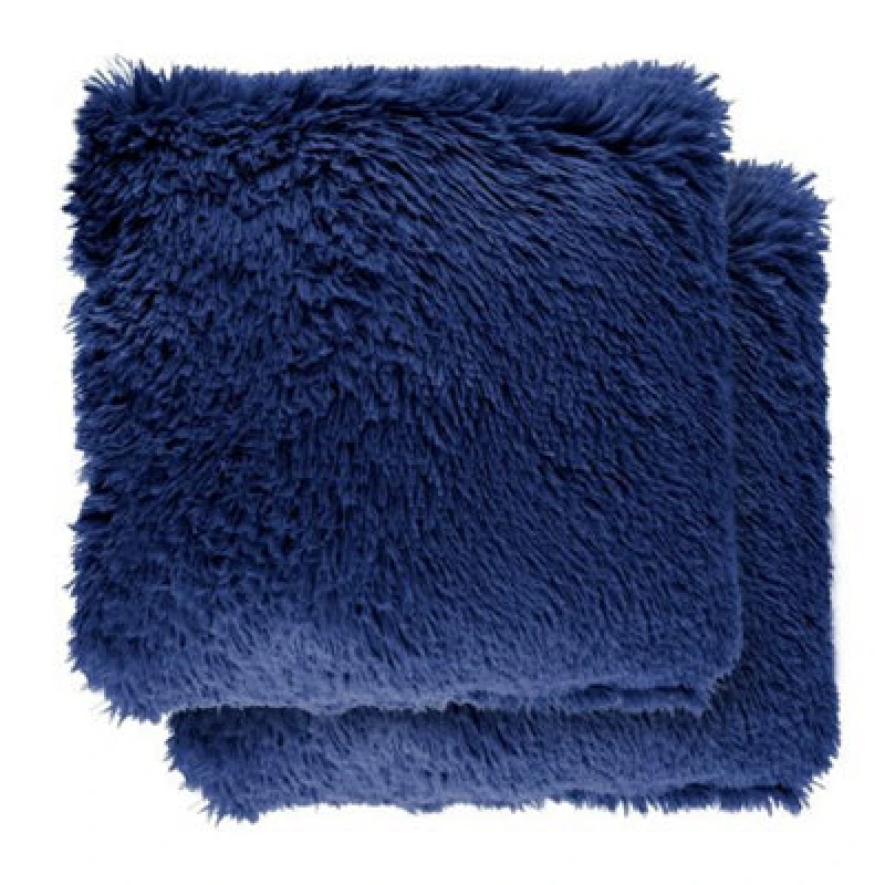 Image of Teddy Cushion Cover In Navy Blue