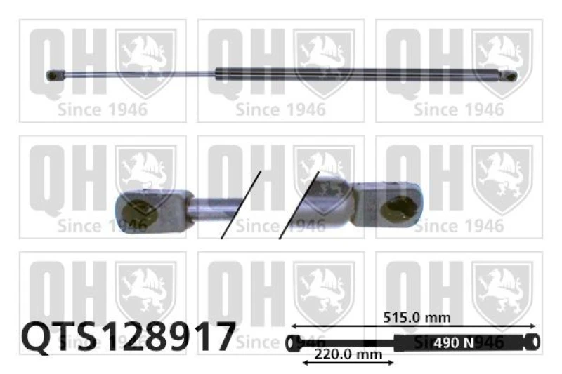 Image of QUINTON HAZELL Tailgate strut QUINTON HAZELL QTS128917