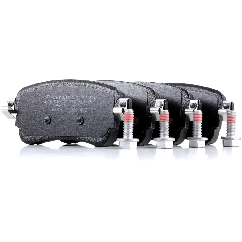 Image of RIDEX 402B1326 Brake pad set Rear Axle, not prepared for wear warning indicator, with anti-squeak plate Brake Pad Set,disc brake (402)