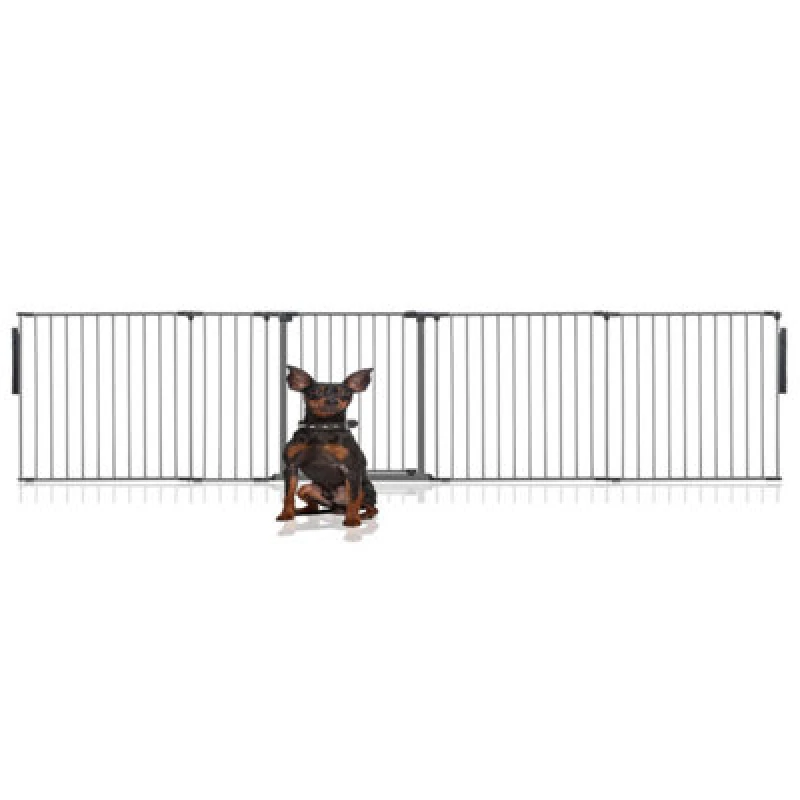 Image of Bettacare Premium Multi Panel Flexible Pet Barrier, Up To 344Cm Wide, Grey, 70Cm High