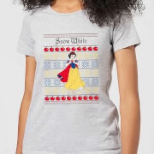 Image of Disney Classic Snow White Womens Christmas T-Shirt - Grey - 3XL