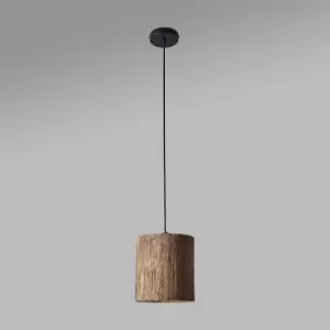 Image of Penn Rustic Wood Pendant Ceiling Light