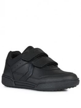 Image of Geox Boys Poseido Leather School Shoe - Black