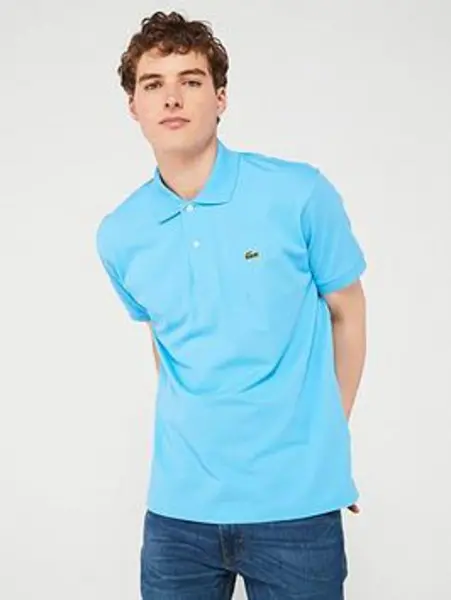 Image of Lacoste Celest Blue Regular Fit Ultra Soft Cotton Jersey Polo Shirt Blue Male S 206547UK