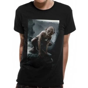 Image of Lord Of The Rings - Gollum Mens Large T-Shirt - Black